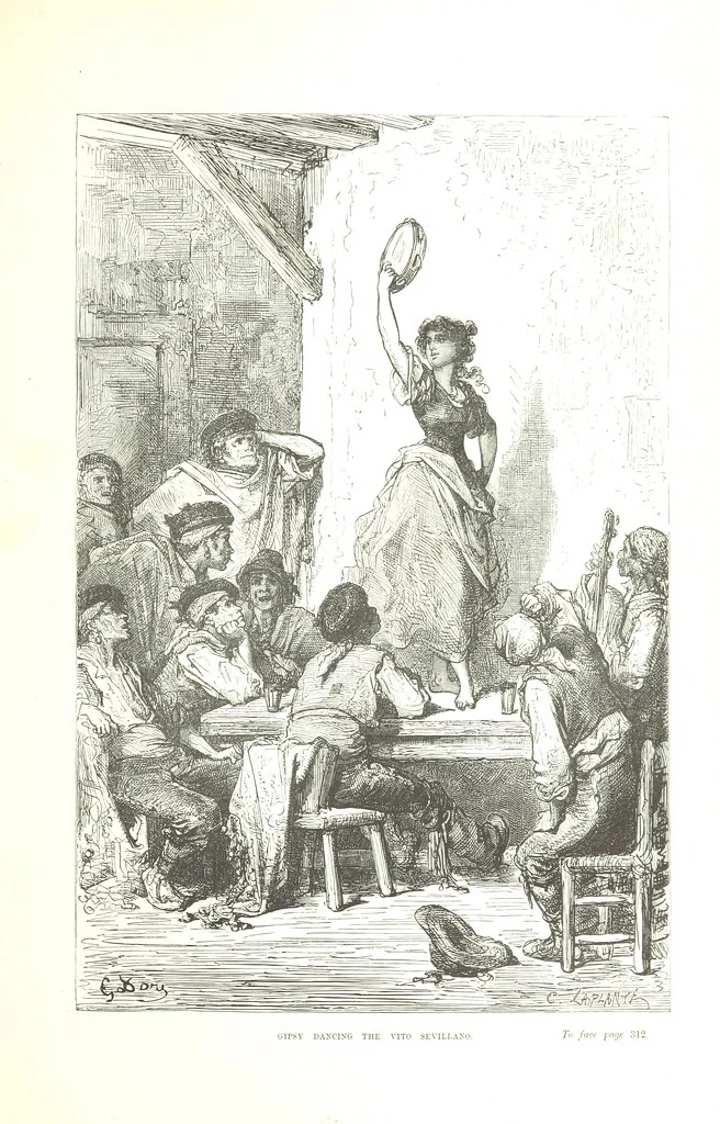 An illustration from Spain ... Illustrated by Gustave Doré. Translated by J. Thomson, 1876, leaf 343