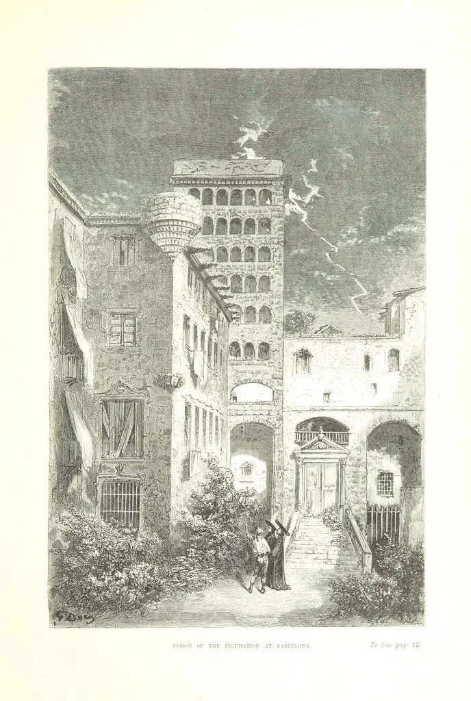 An illustration from Spain ... Illustrated by Gustave Doré. Translated by J. Thomson, 1876, leaf 37
