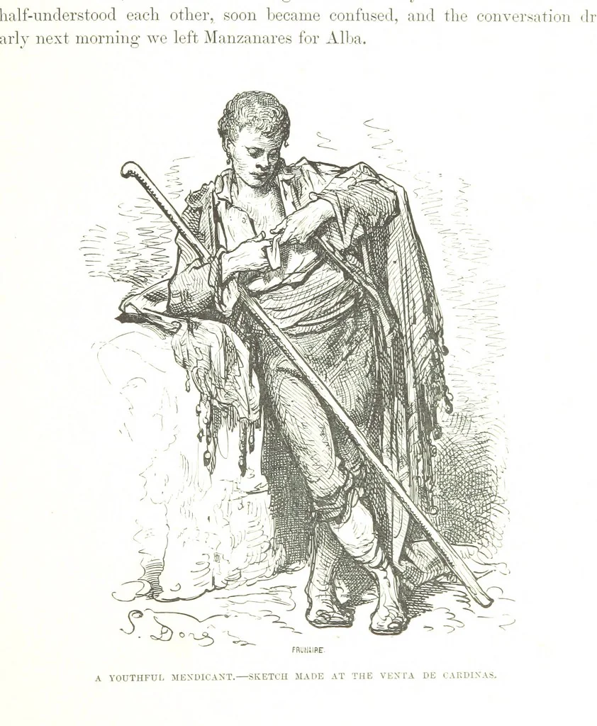 An illustration from Spain ... Illustrated by Gustave Doré. Translated by J. Thomson, 1876, leaf 393