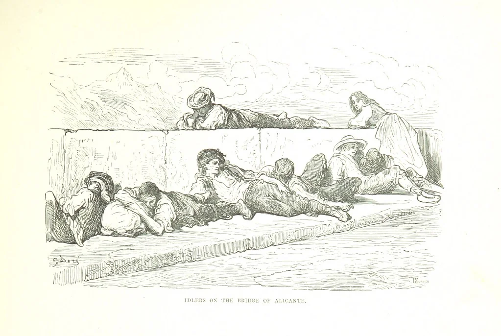 An illustration from Spain ... Illustrated by Gustave Doré. Translated by J. Thomson, 1876, leaf 409