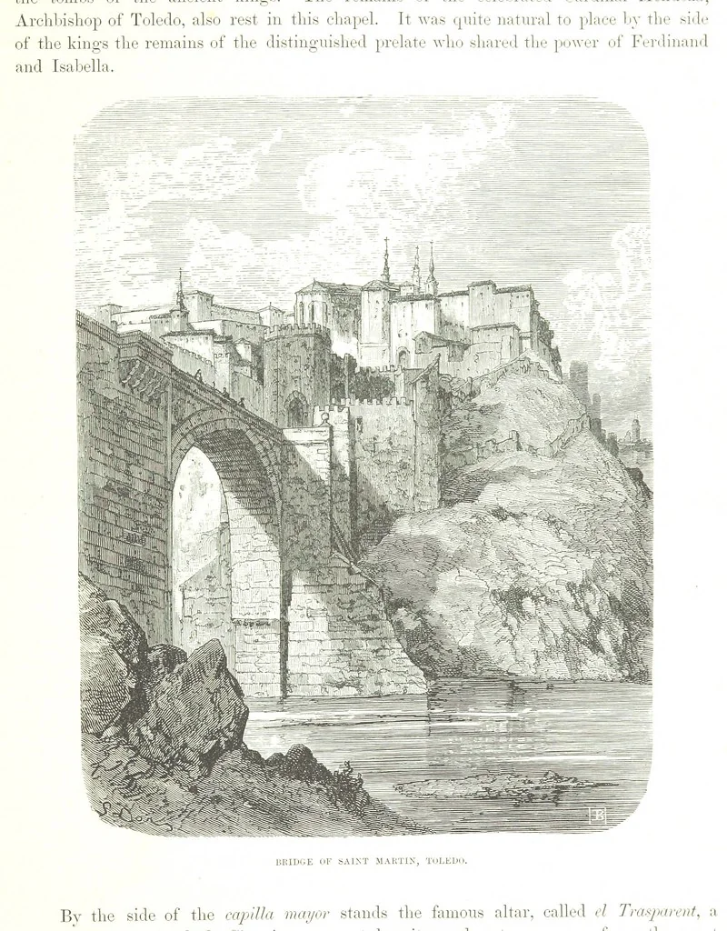 An illustration from Spain ... Illustrated by Gustave Doré. Translated by J. Thomson, 1876, leaf 413