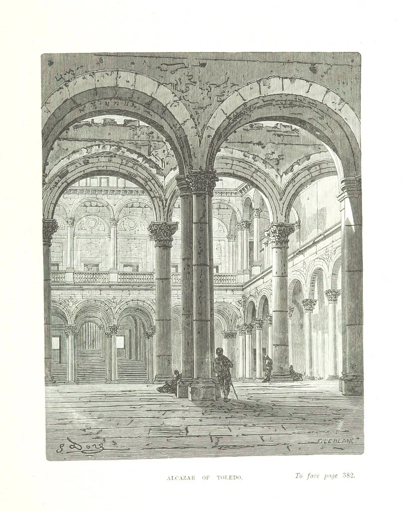 An illustration from Spain ... Illustrated by Gustave Doré. Translated by J. Thomson, 1876, leaf 415