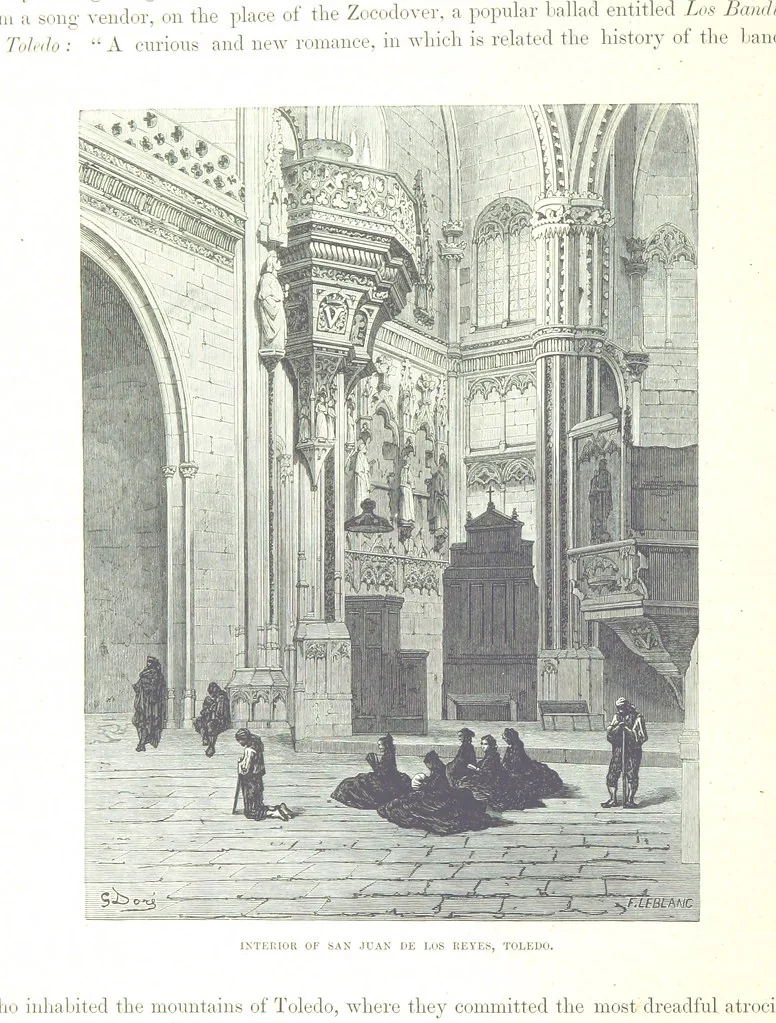 An illustration from Spain ... Illustrated by Gustave Doré. Translated by J. Thomson, 1876, leaf 418