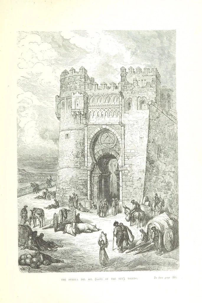 An illustration from Spain ... Illustrated by Gustave Doré. Translated by J. Thomson, 1876, leaf 419