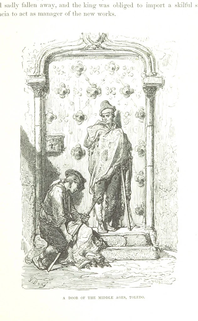 An illustration from Spain ... Illustrated by Gustave Doré. Translated by J. Thomson, 1876, leaf 421