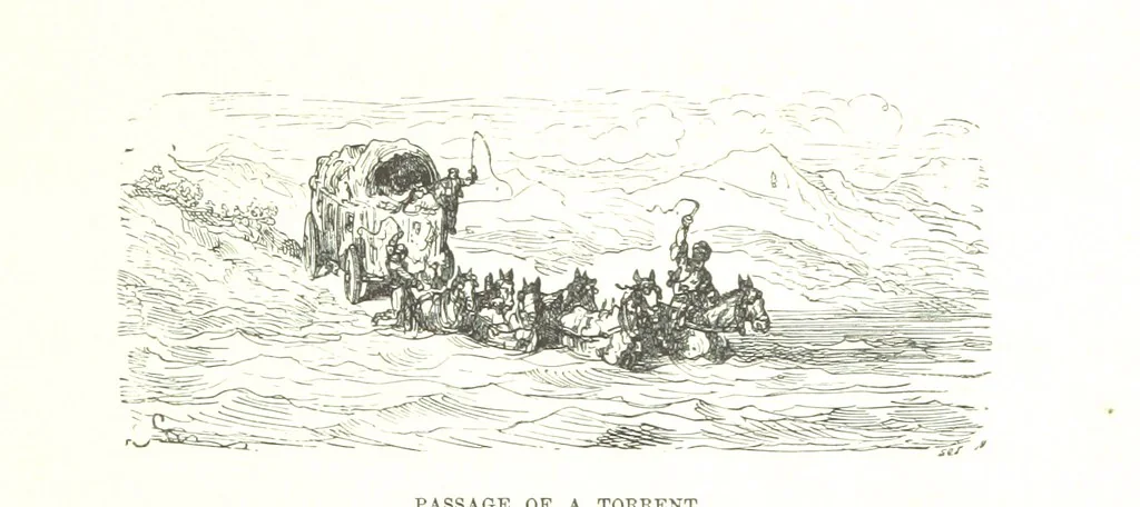 An illustration from Spain ... Illustrated by Gustave Doré. Translated by J. Thomson, 1876, leaf 45