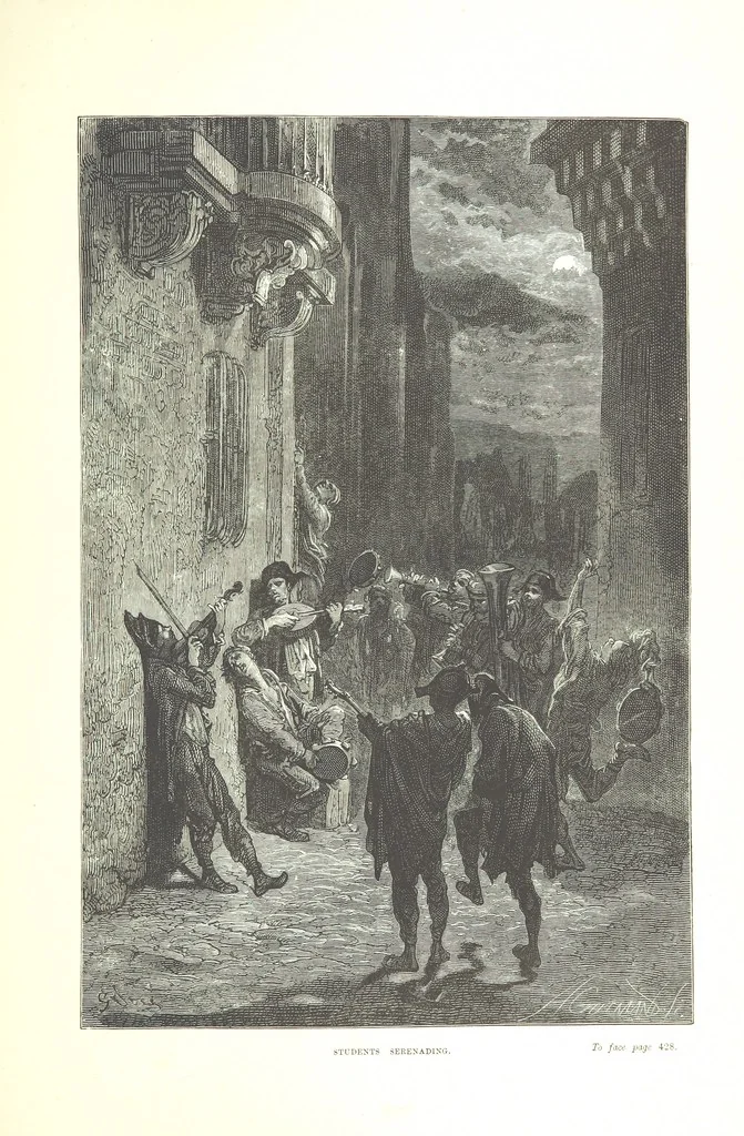 An illustration from Spain ... Illustrated by Gustave Doré. Translated by J. Thomson, 1876, leaf 465