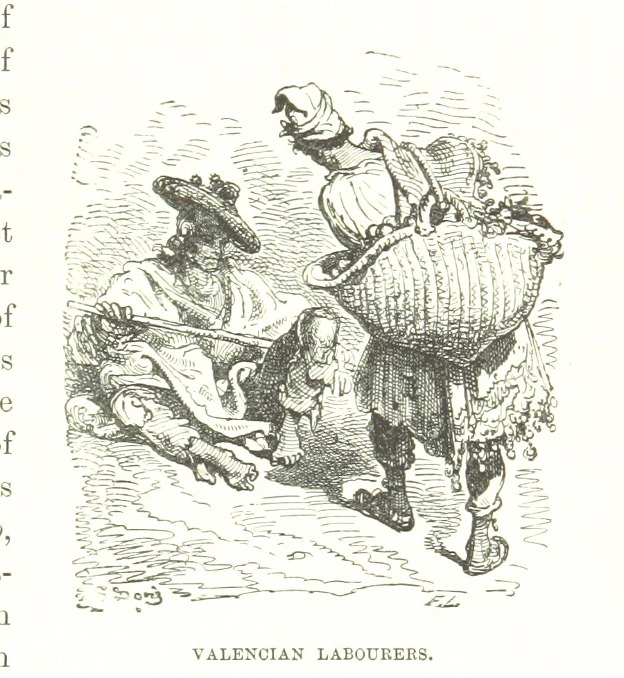 An illustration from Spain ... Illustrated by Gustave Doré. Translated by J. Thomson, 1876, leaf 49