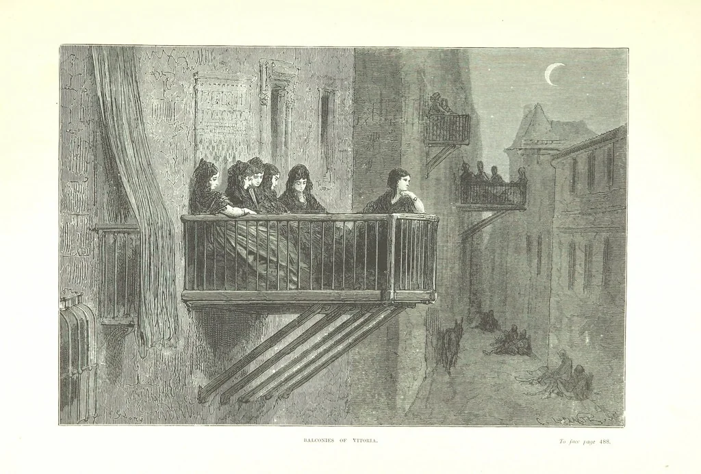 An illustration from Spain ... Illustrated by Gustave Doré. Translated by J. Thomson, 1876, leaf 525