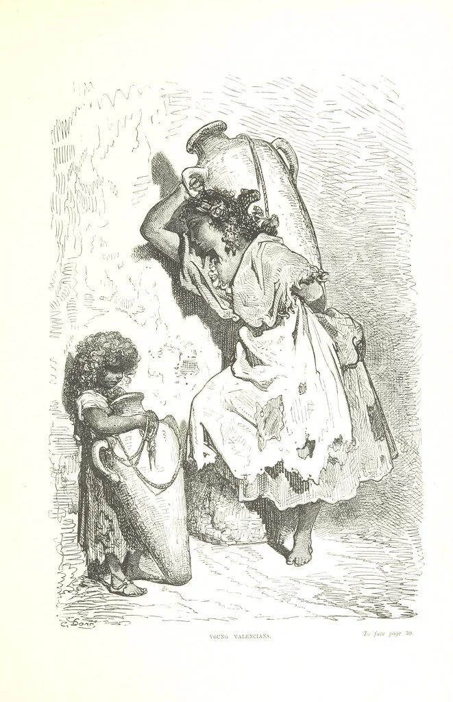An illustration from Spain ... Illustrated by Gustave Doré. Translated by J. Thomson, 1876, leaf 55