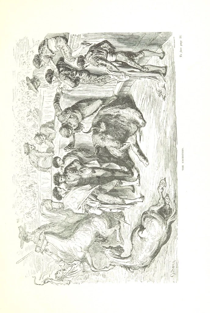 An illustration from Spain ... Illustrated by Gustave Doré. Translated by J. Thomson, 1876, leaf 79
