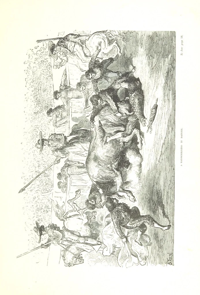 An illustration from Spain ... Illustrated by Gustave Doré. Translated by J. Thomson, 1876, leaf 83