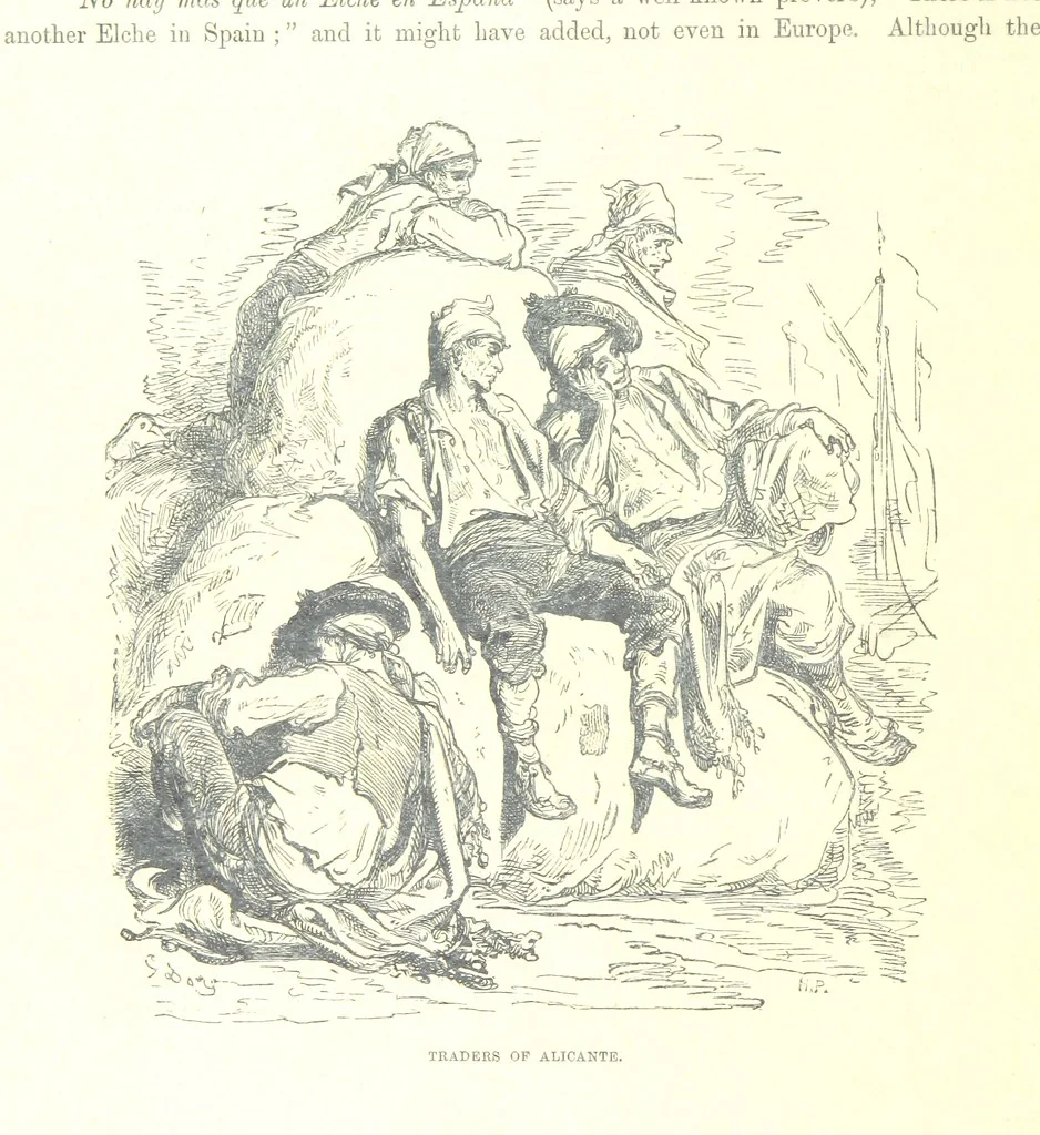 An illustration from Spain ... Illustrated by Gustave Doré. Translated by J. Thomson, 1881, leaf 110