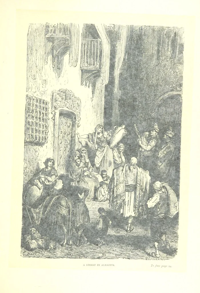 An illustration from Spain ... Illustrated by Gustave Doré. Translated by J. Thomson, 1881, leaf 115