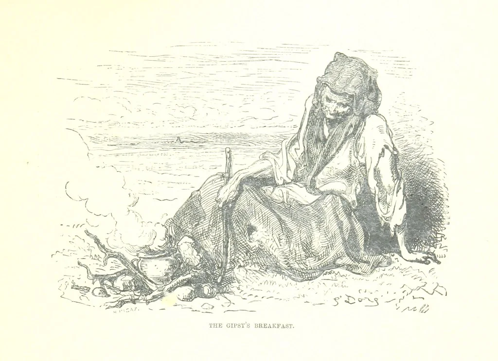 An illustration from Spain ... Illustrated by Gustave Doré. Translated by J. Thomson, 1881, leaf 117