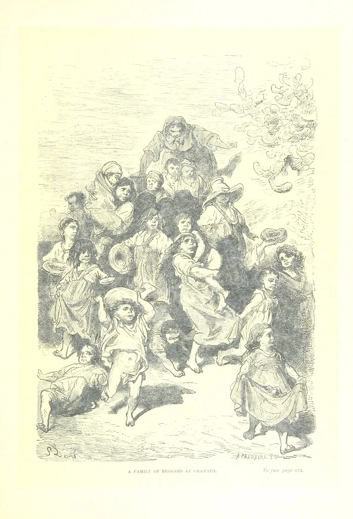 An illustration from Spain ... Illustrated by Gustave Doré. Translated by J. Thomson, 1881, leaf 143