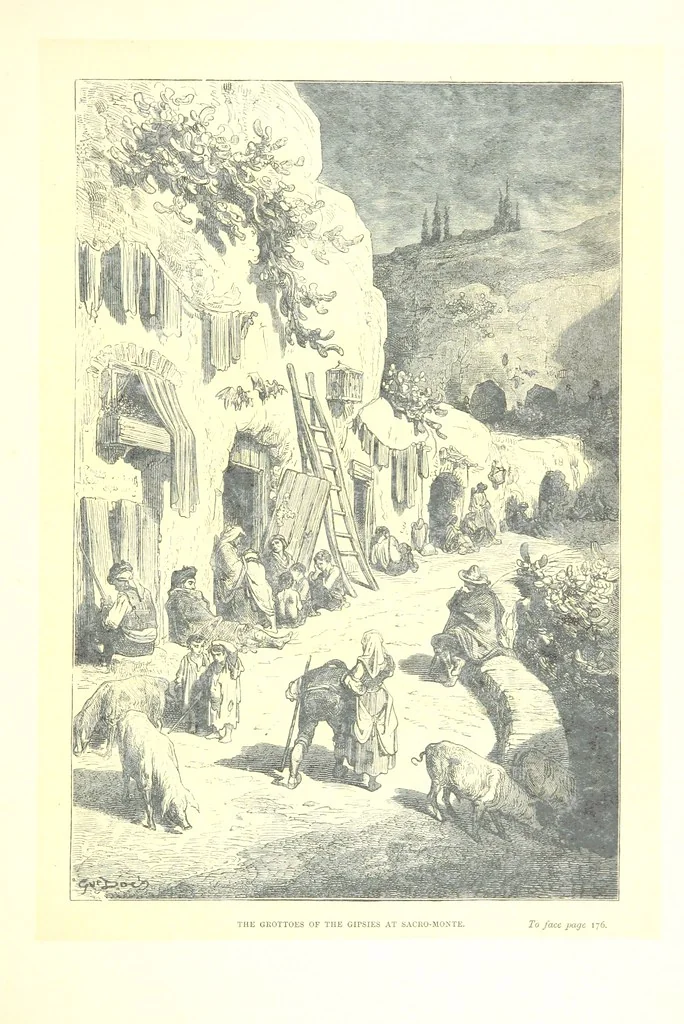 An illustration from Spain ... Illustrated by Gustave Doré. Translated by J. Thomson, 1881, leaf 197