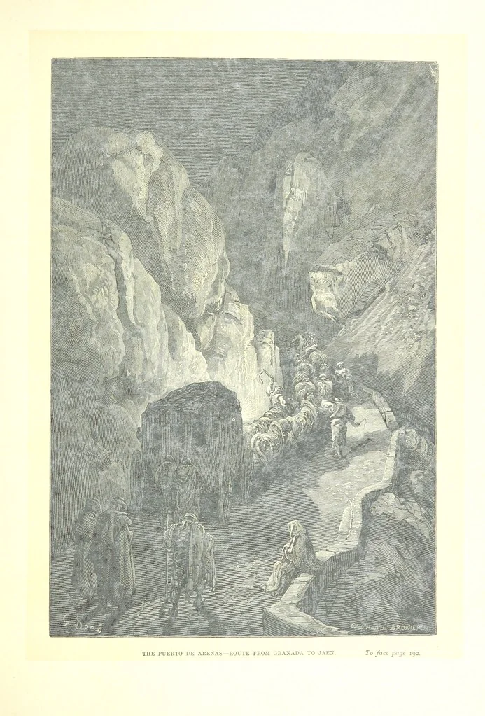 An illustration from Spain ... Illustrated by Gustave Doré. Translated by J. Thomson, 1881, leaf 213