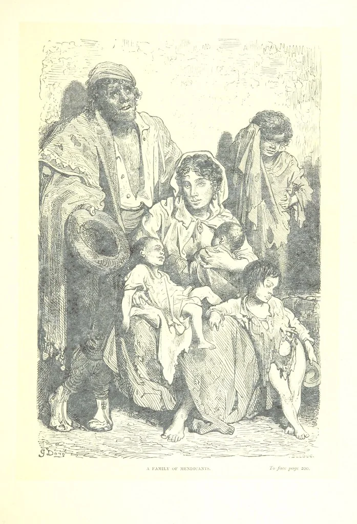 An illustration from Spain ... Illustrated by Gustave Doré. Translated by J. Thomson, 1881, leaf 221