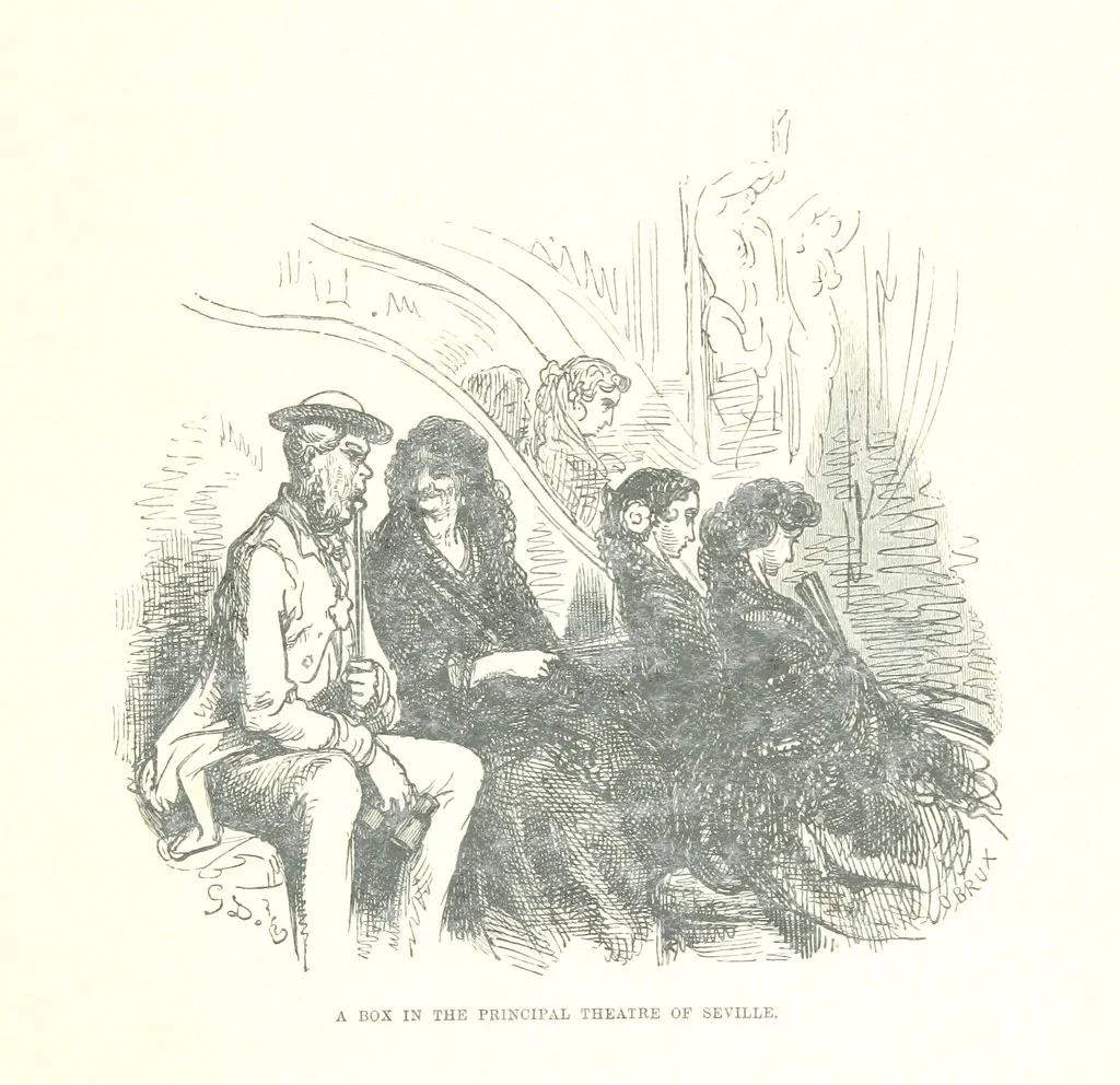 An illustration from Spain ... Illustrated by Gustave Doré. Translated by J. Thomson, 1881, leaf 323