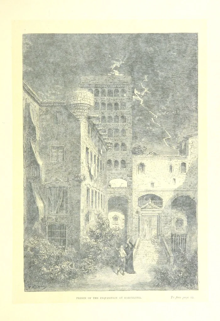An illustration from Spain ... Illustrated by Gustave Doré. Translated by J. Thomson, 1881, leaf 33