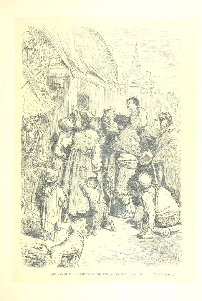An illustration from Spain ... Illustrated by Gustave Doré. Translated by J. Thomson, 1881, leaf 385