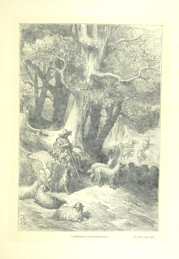 An illustration from Spain ... Illustrated by Gustave Doré. Translated by J. Thomson, 1881, leaf 401