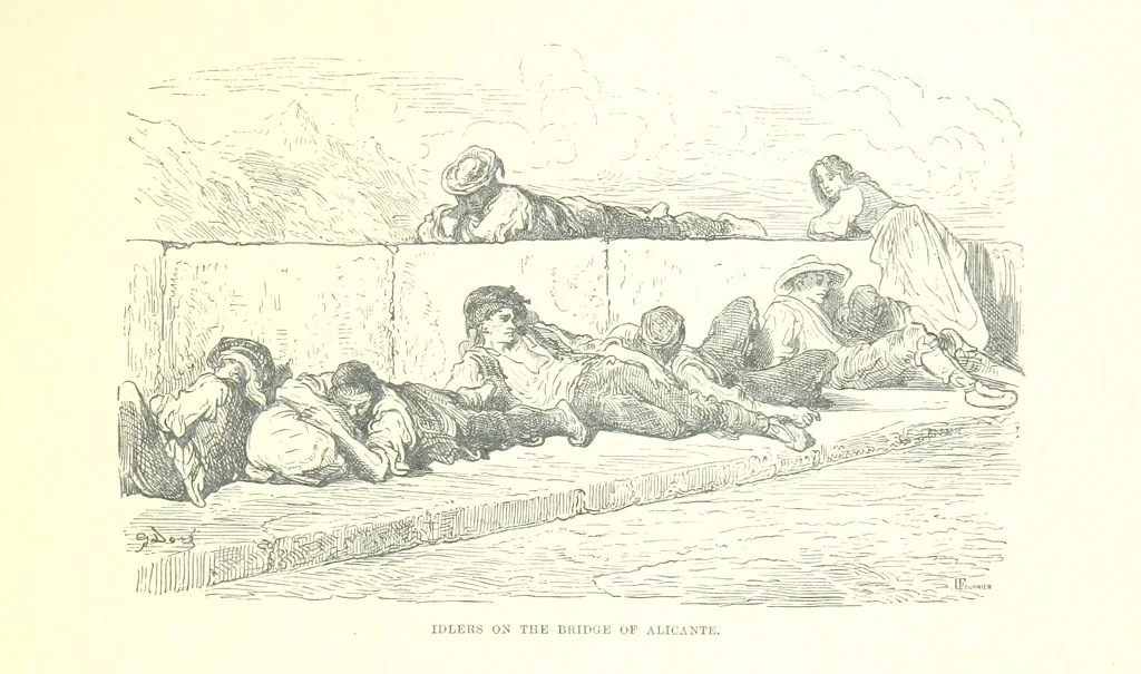 An illustration from Spain ... Illustrated by Gustave Doré. Translated by J. Thomson, 1881, leaf 403