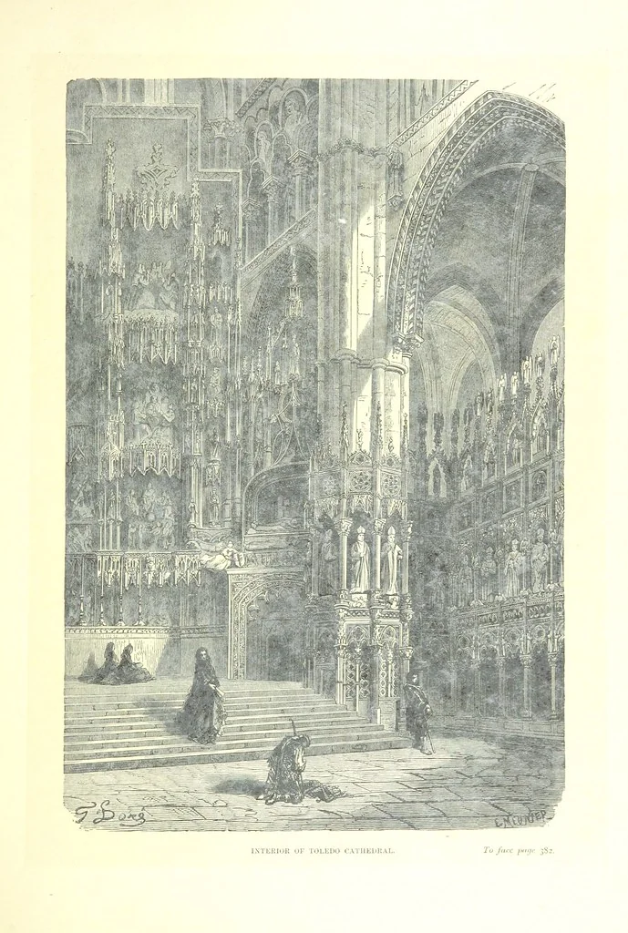 An illustration from Spain ... Illustrated by Gustave Doré. Translated by J. Thomson, 1881, leaf 405