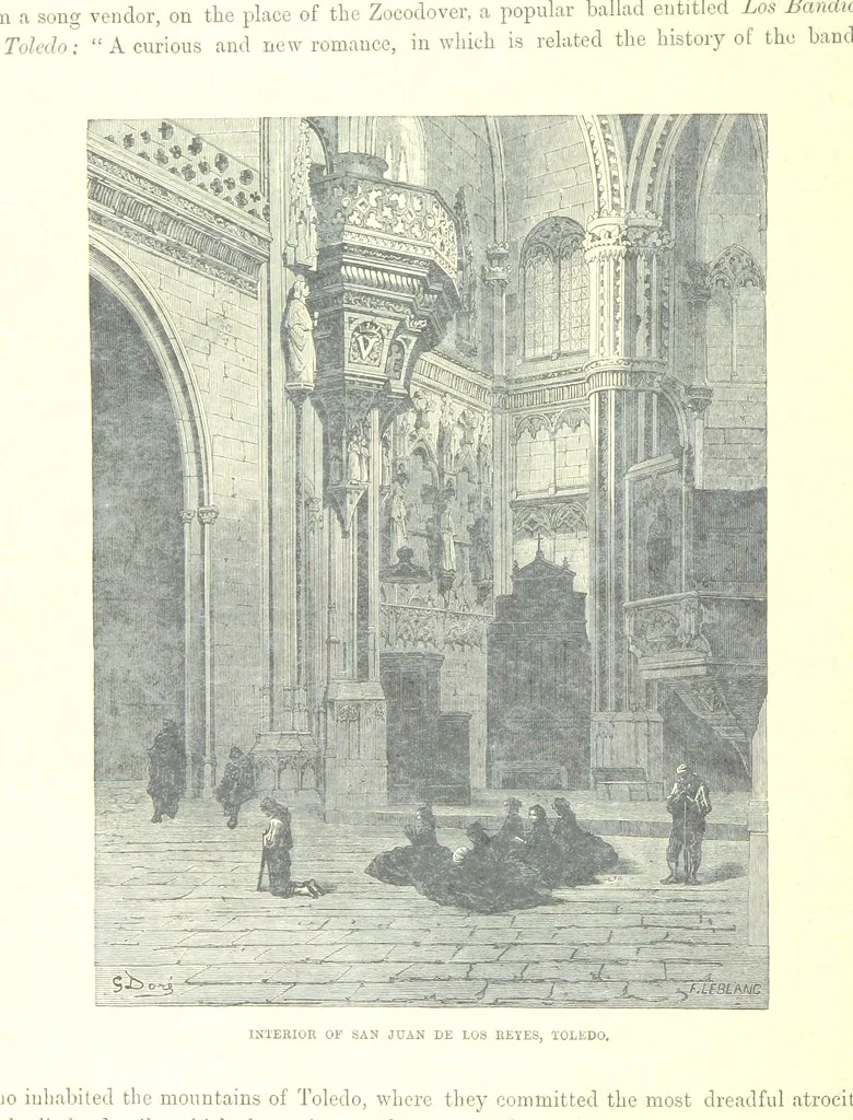 An illustration from Spain ... Illustrated by Gustave Doré. Translated by J. Thomson, 1881, leaf 412