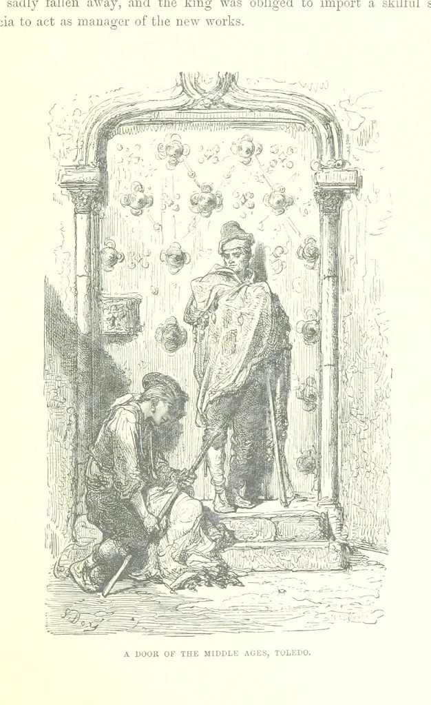 An illustration from Spain ... Illustrated by Gustave Doré. Translated by J. Thomson, 1881, leaf 415