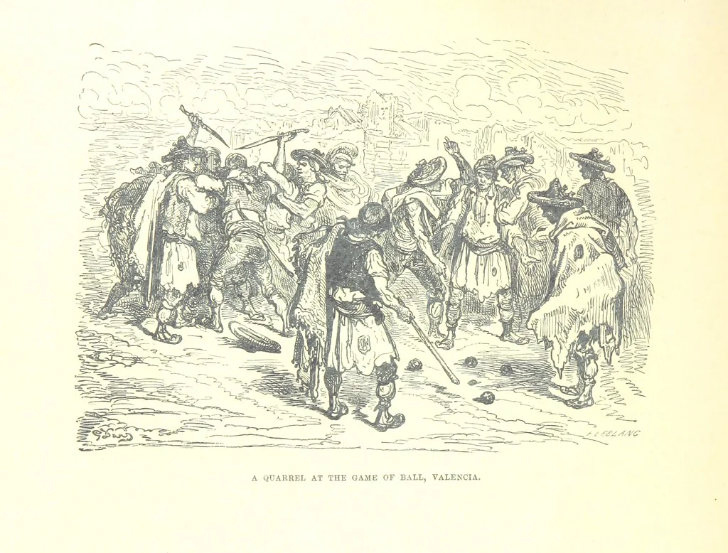 An illustration from Spain ... Illustrated by Gustave Doré. Translated by J. Thomson, 1881, leaf 42