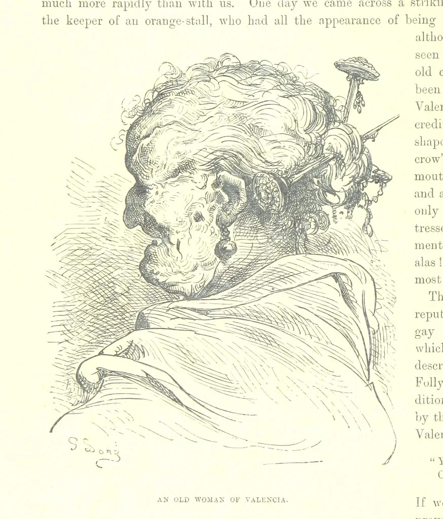 An illustration from Spain ... Illustrated by Gustave Doré. Translated by J. Thomson, 1881, leaf 46