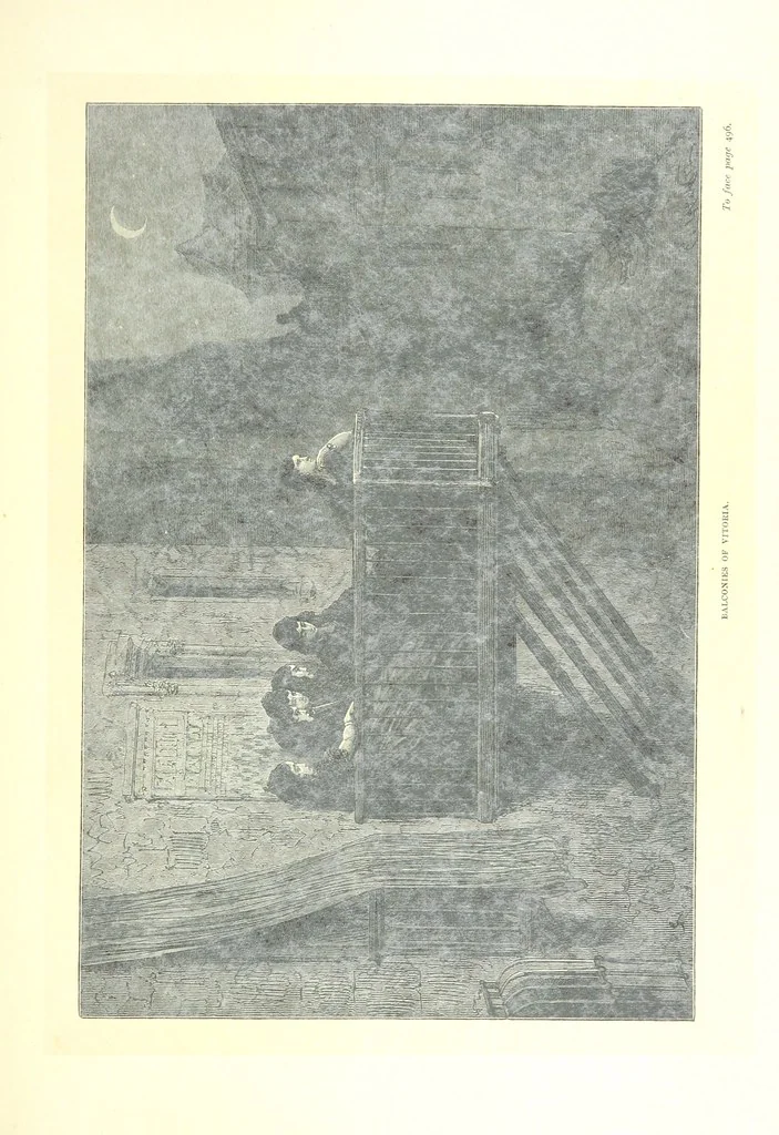 An illustration from Spain ... Illustrated by Gustave Doré. Translated by J. Thomson, 1881, leaf 519