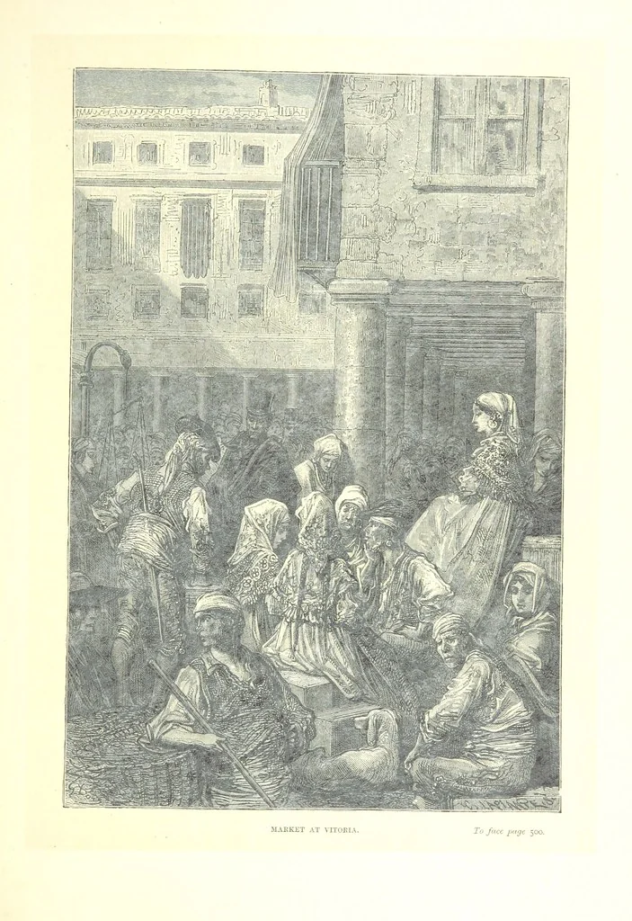 An illustration from Spain ... Illustrated by Gustave Doré. Translated by J. Thomson, 1881, leaf 523