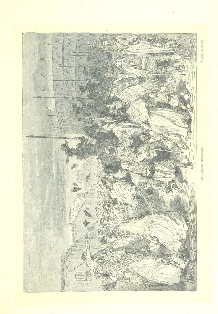 An illustration from Spain ... Illustrated by Gustave Doré. Translated by J. Thomson, 1881, leaf 71