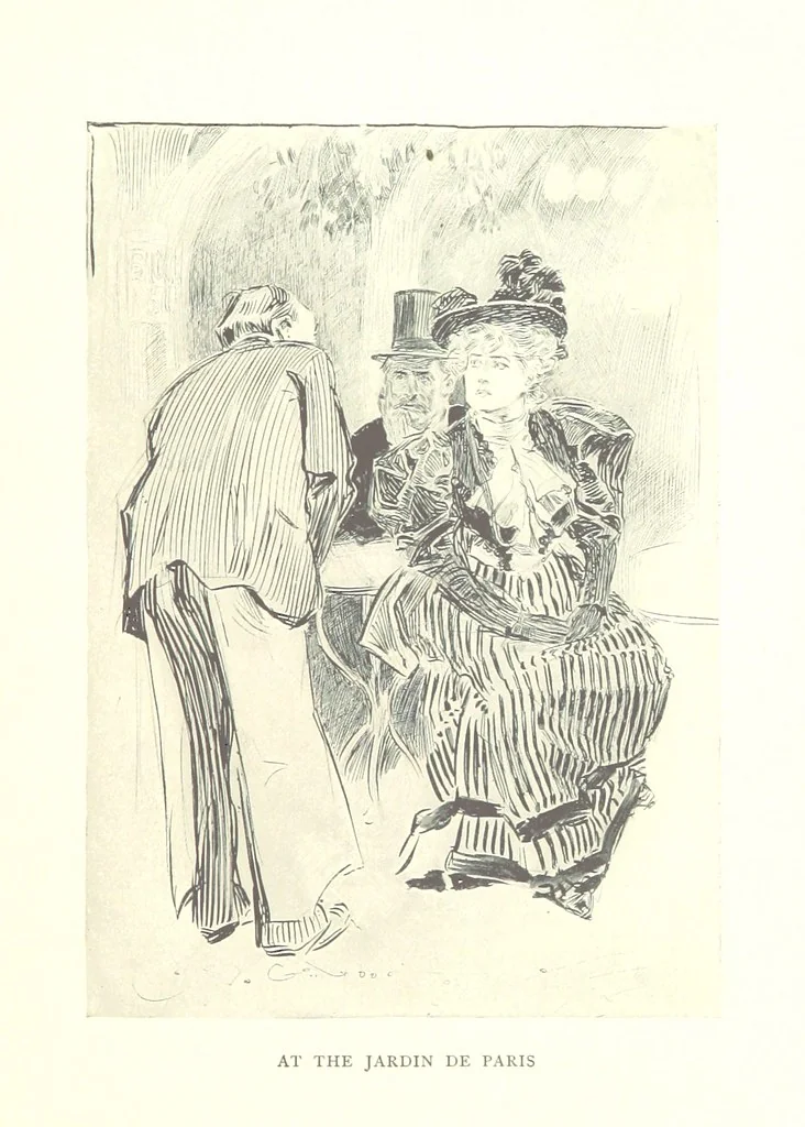 An illustration from About Paris ... Illustrated by Charles Dana Gibson, 1895, leaf 119