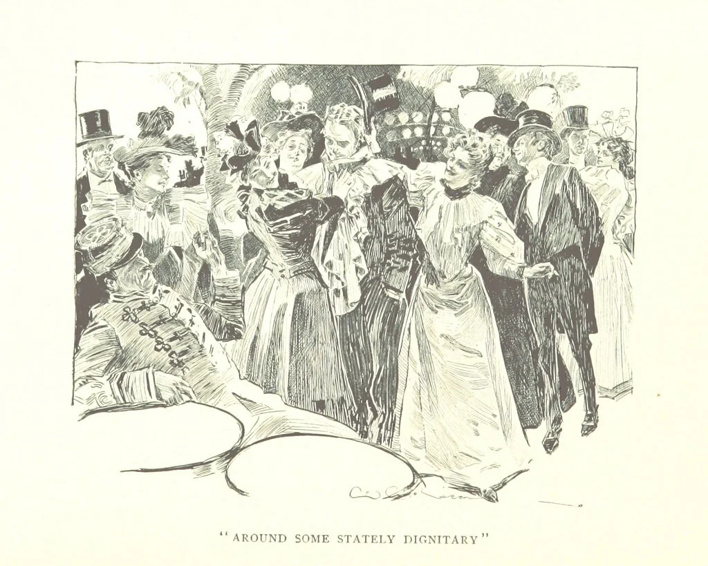 An illustration from About Paris ... Illustrated by Charles Dana Gibson, 1895, leaf 173