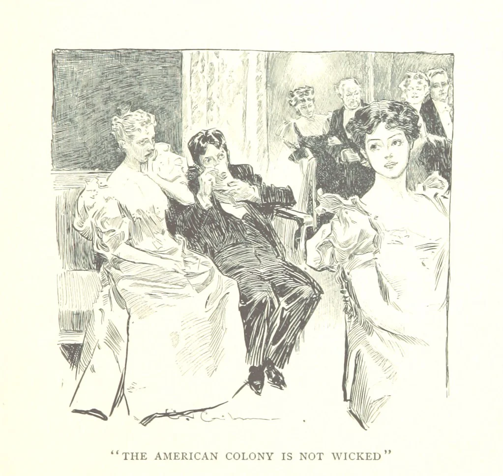 An illustration from About Paris ... Illustrated by Charles Dana Gibson, 1895, leaf 211