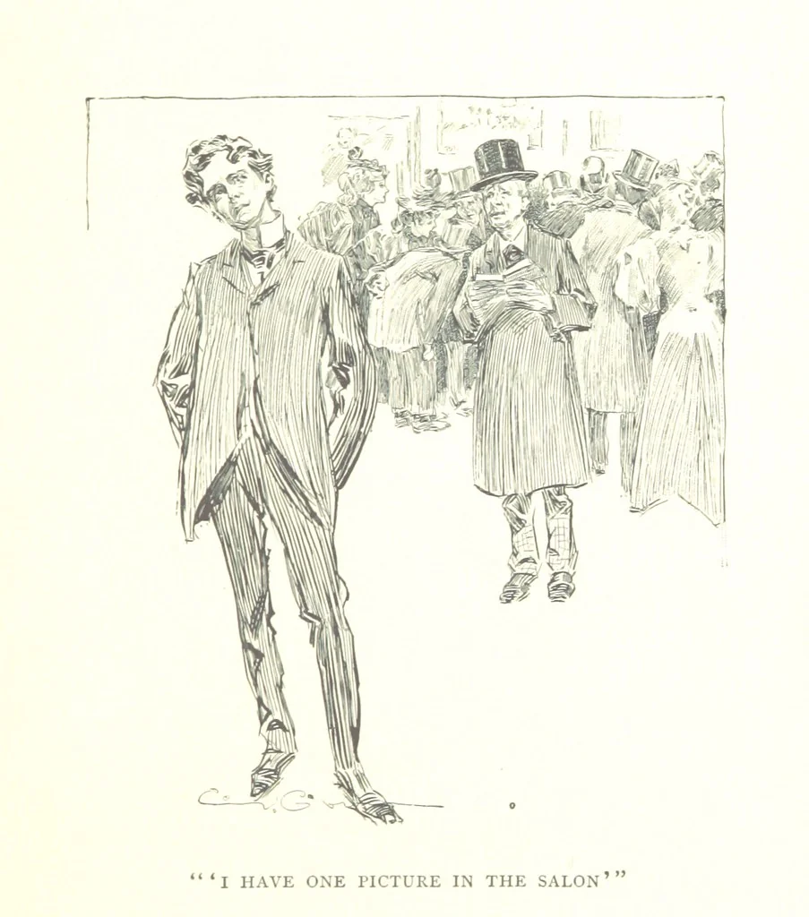An illustration from About Paris ... Illustrated by Charles Dana Gibson, 1895, leaf 231