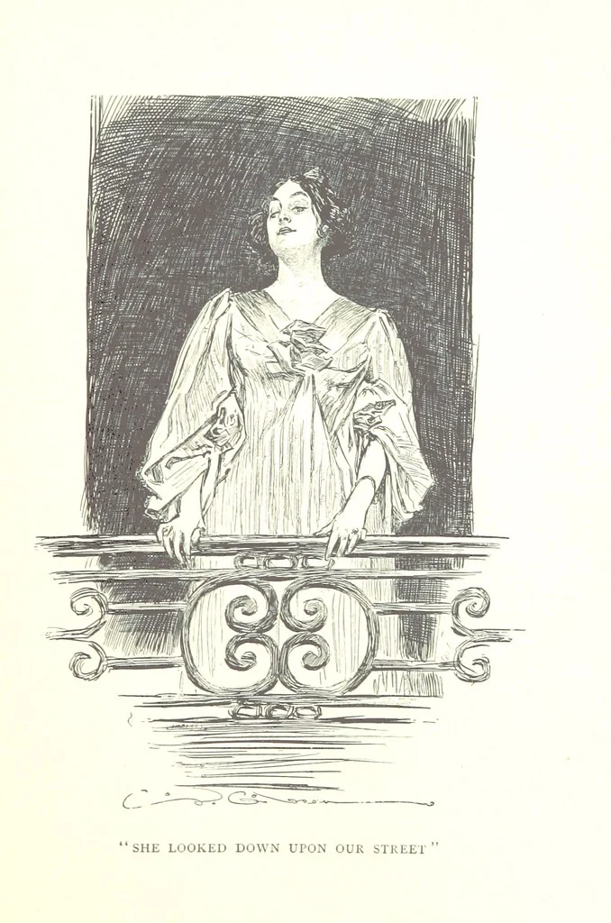 An illustration from About Paris ... Illustrated by Charles Dana Gibson, 1895, leaf 25
