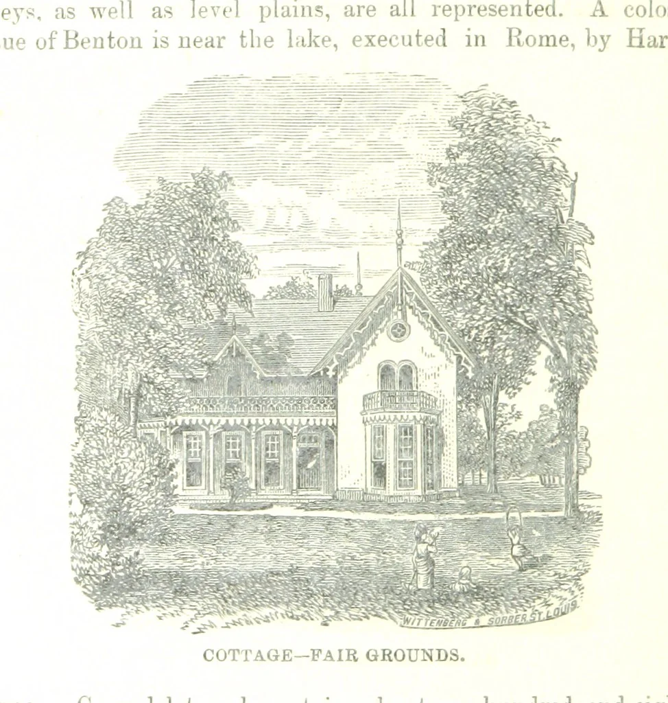 An illustration from An Illustrated History of Missouri. Comprising its early record, and civil, political, and military history from the first exploration to the present time. Including ... biographical sketches of prominent citizens. [With plates, 1876, leaf 624