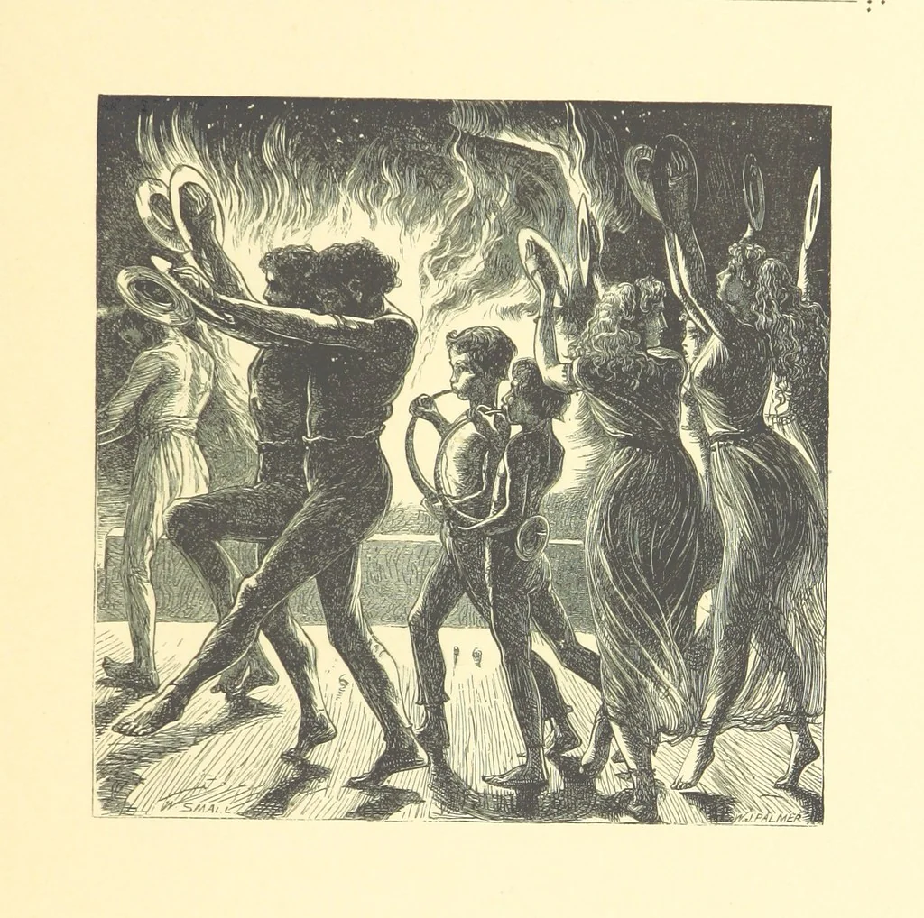 An illustration from Dawn to Daylight: or, Gleams from the poets of twelve centuries. With above two hundred illustrations, 1874, leaf 149