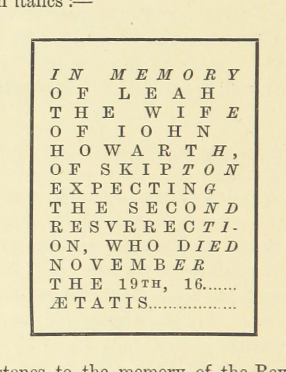 An illustration from History of Skipton ... With illustrations, etc, 1882, leaf 198