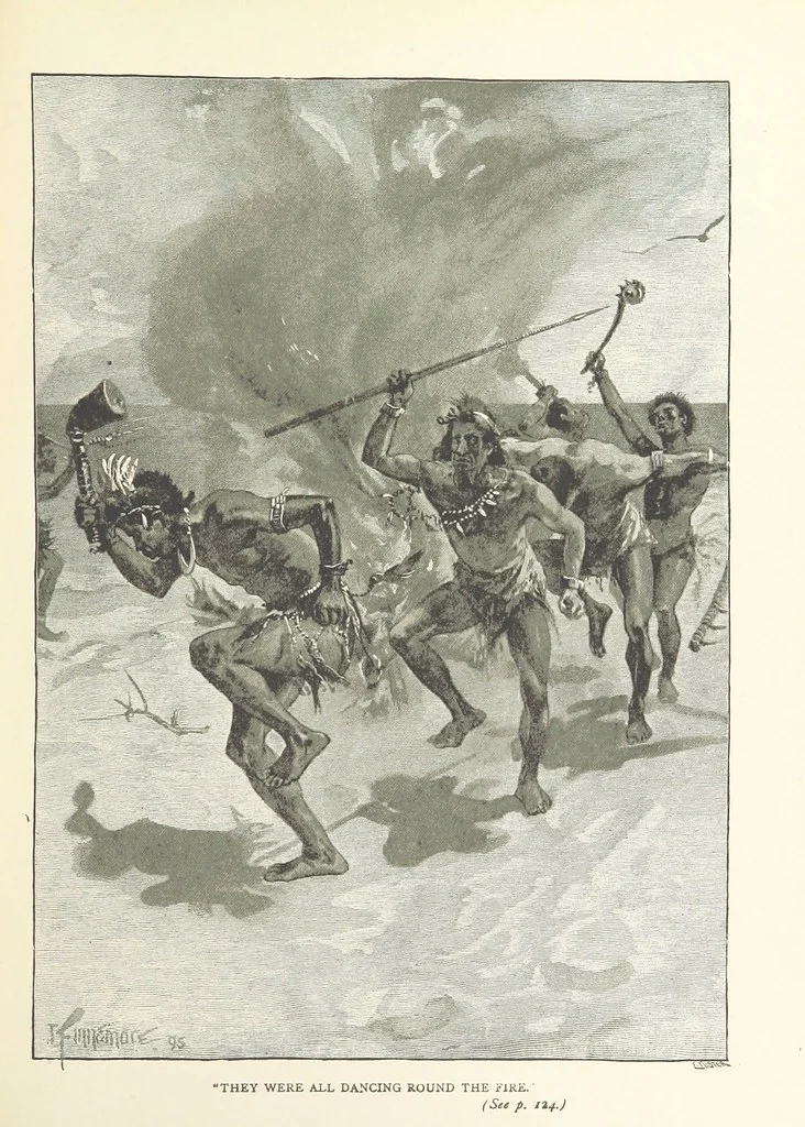 An illustration from The Life and Strange Surprising Adventures of Robinson Crusoe ... Illustrated, 1895, leaf 107