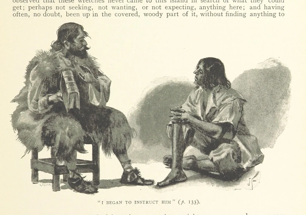 An illustration from The Life and Strange Surprising Adventures of Robinson Crusoe ... Illustrated, 1895, leaf 113