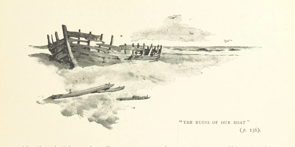 An illustration from The Life and Strange Surprising Adventures of Robinson Crusoe ... Illustrated, 1895, leaf 117