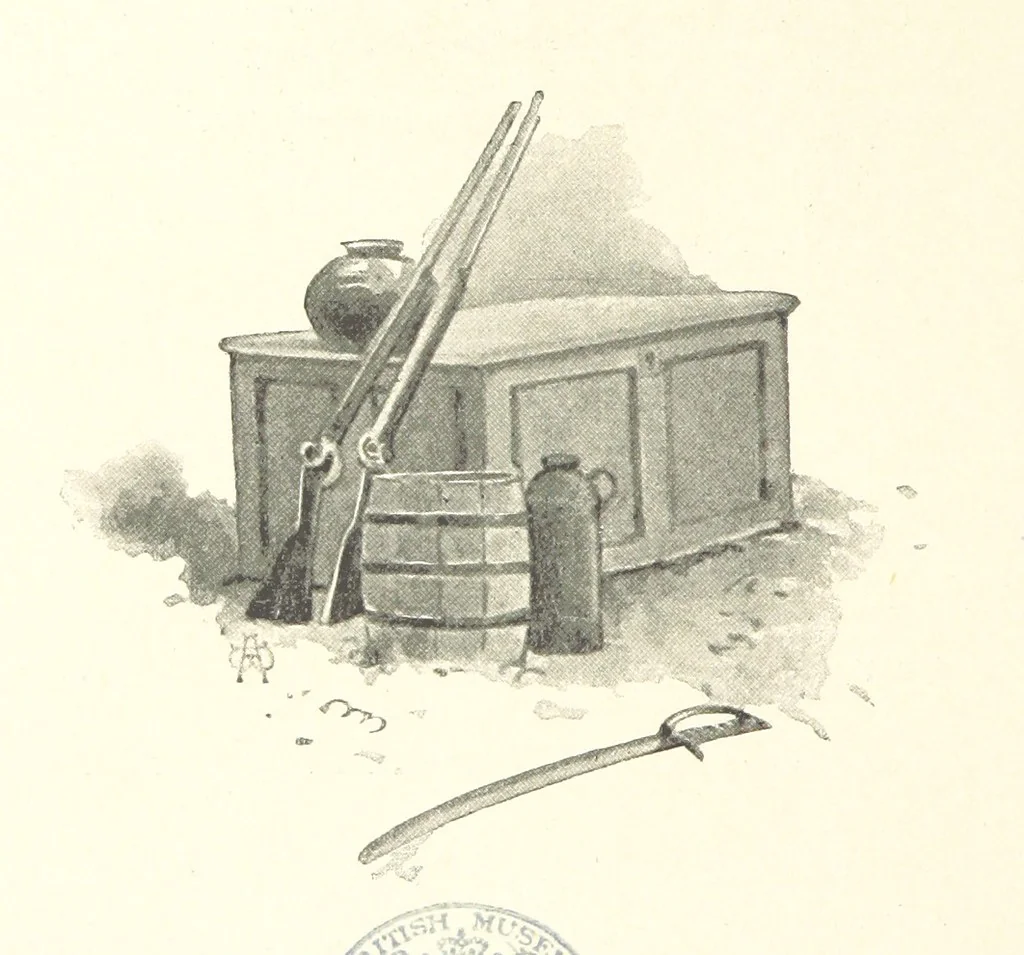 An illustration from The Life and Strange Surprising Adventures of Robinson Crusoe ... Illustrated, 1895, leaf 12