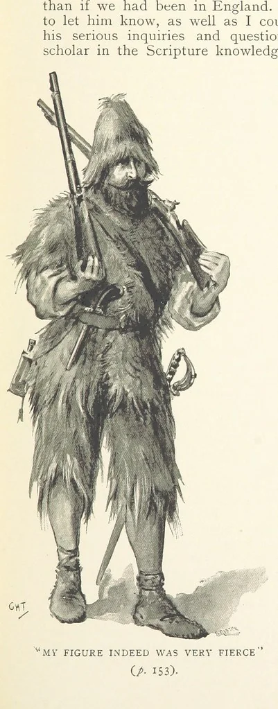 An illustration from The Life and Strange Surprising Adventures of Robinson Crusoe ... Illustrated, 1895, leaf 145