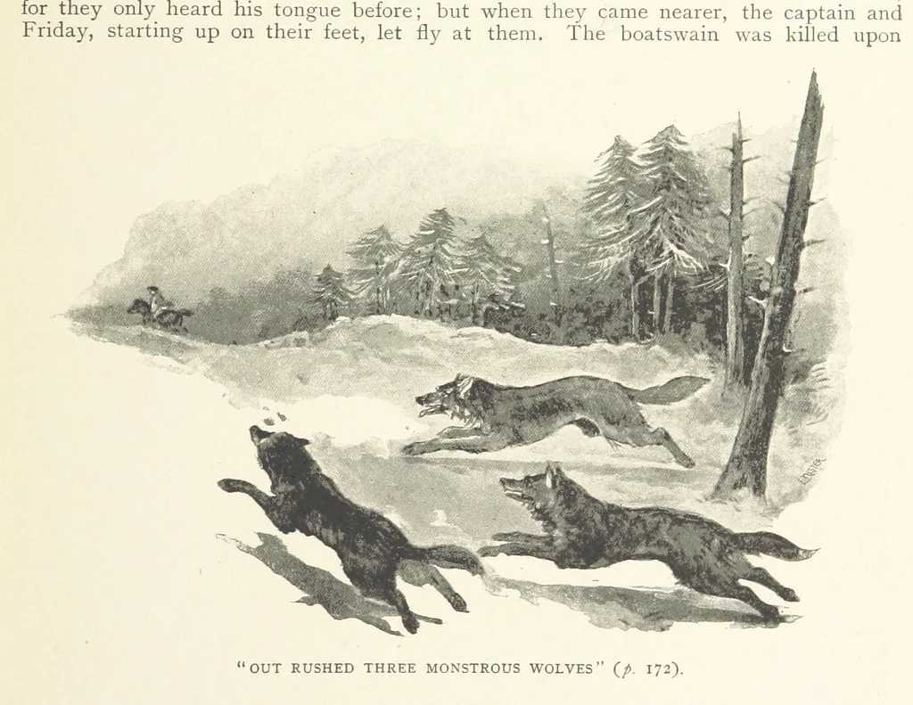 An illustration from The Life and Strange Surprising Adventures of Robinson Crusoe ... Illustrated, 1895, leaf 169